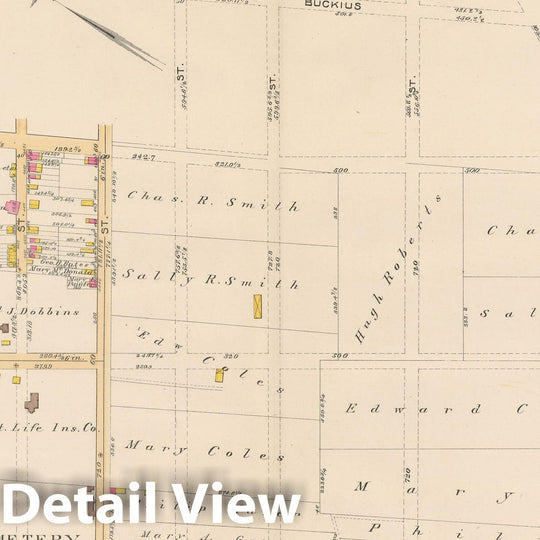 Historic Map : Atlas City of Philadelphia Volume 9 25th and 33rd Wards, Philadelphia 1891 Plate 028 , Vintage Wall Art