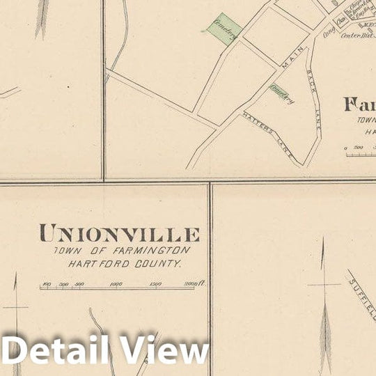 Historic Map : Atlas State of Connecticut, Bloomfield & East Hartford & Farmington & Simsbury & Wetherfield & Windsor 1893 , Vintage Wall Art