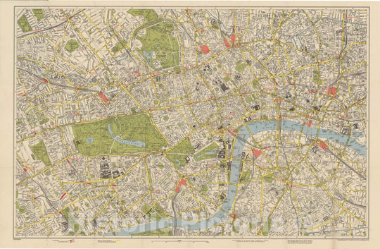 Historic Map : Europe, London 1920 , Vintage Wall Art