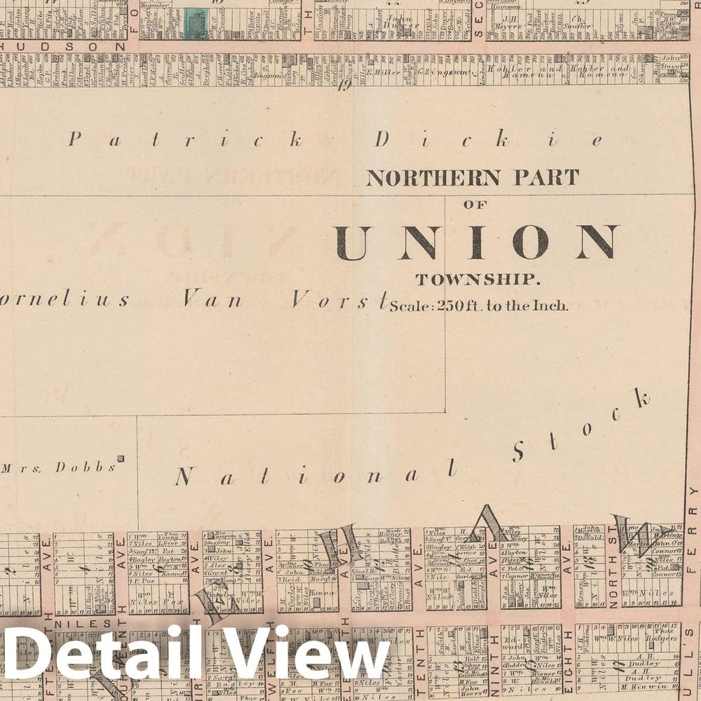 Historic Map : Combined Atlas State of New Jersey & The County of Hudson, Union 1873 Plate A , Vintage Wall Art