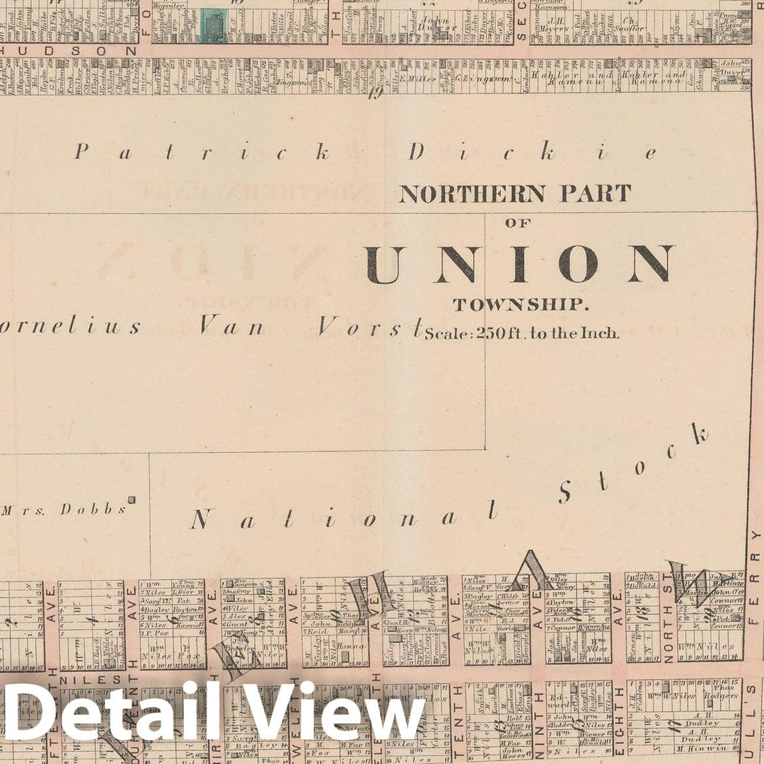 Historic Map : Combined Atlas State of New Jersey & The County of Hudson, Union 1873 Plate A , Vintage Wall Art