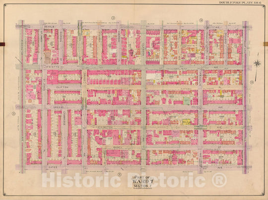 Historic Map : Brooklyn 1904 Plate 006 , Atlas Borough of Brooklyn , Vintage Wall Art