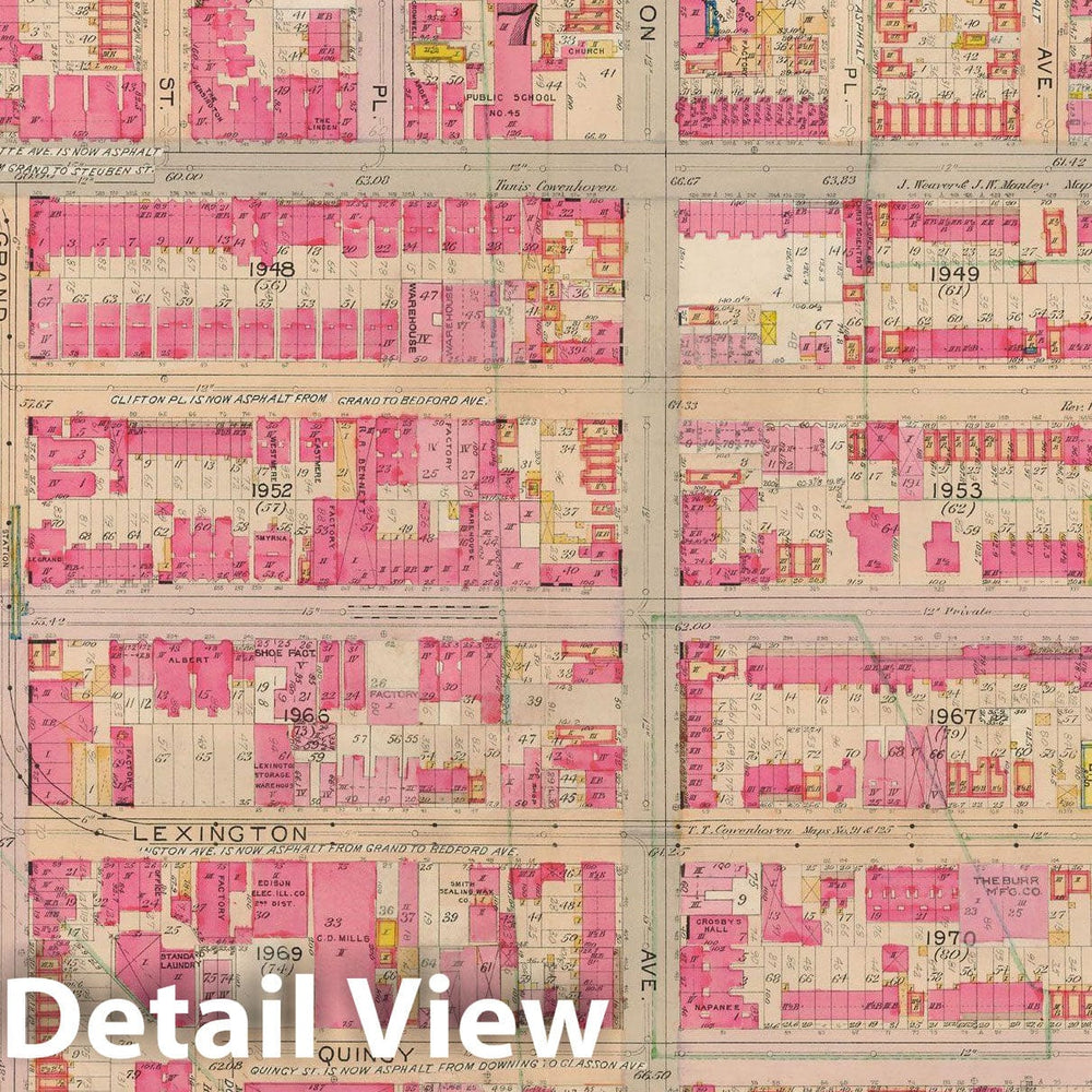 Historic Map : Brooklyn 1904 Plate 006 , Atlas Borough of Brooklyn , Vintage Wall Art