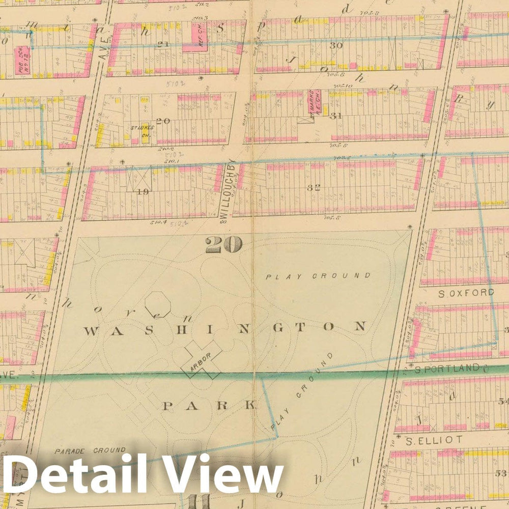 Historic Map : Atlas Entire City of Brooklyn Complete in One Volume, Brooklyn 1880 Plate 006 , Vintage Wall Art