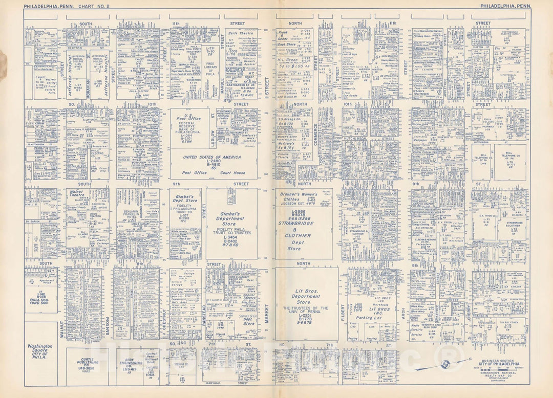 Historic Map : States of PA, VA & WV, Philadelphia 1950 , Nirenstein's Real Estate Atlas , Vintage Wall Art