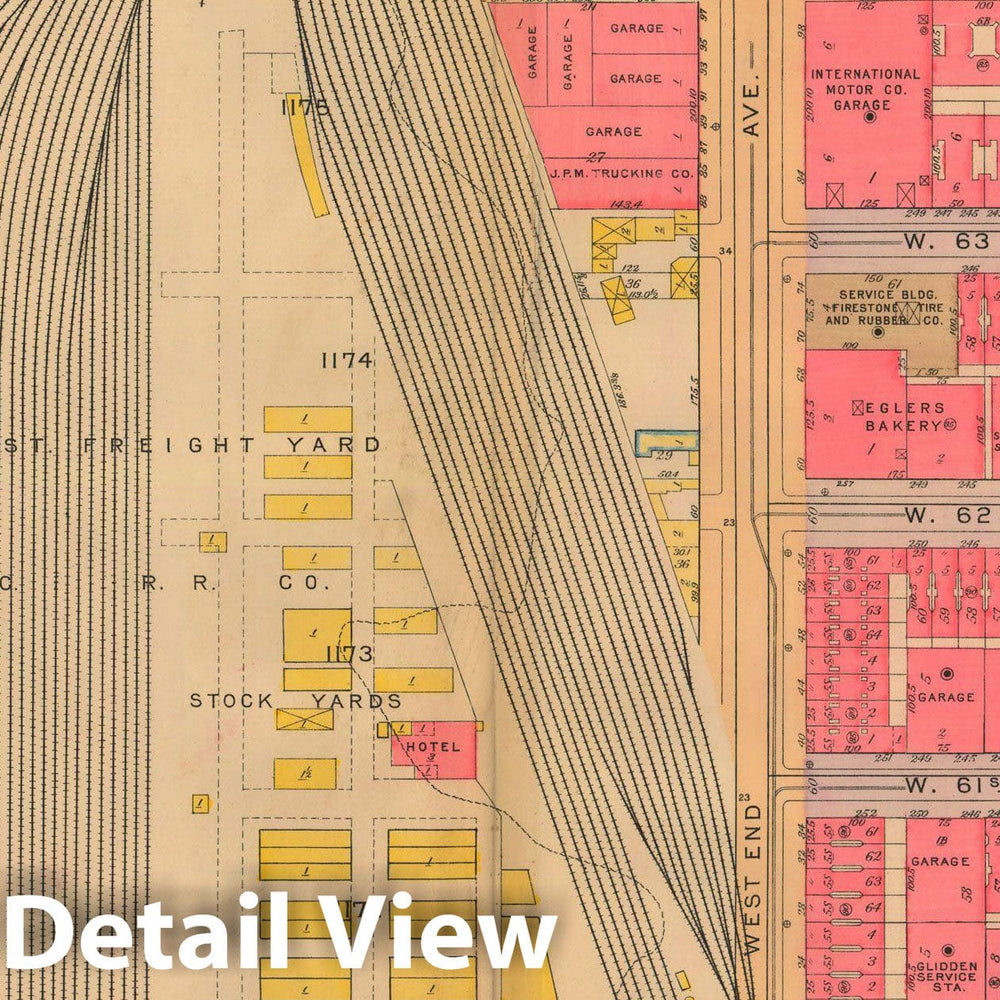 Historic Map : Atlas City of New York, Borough of Manhattan, Volume 3, 59th St to 110th St, Manhattan 1921 Plate 002 , Vintage Wall Art