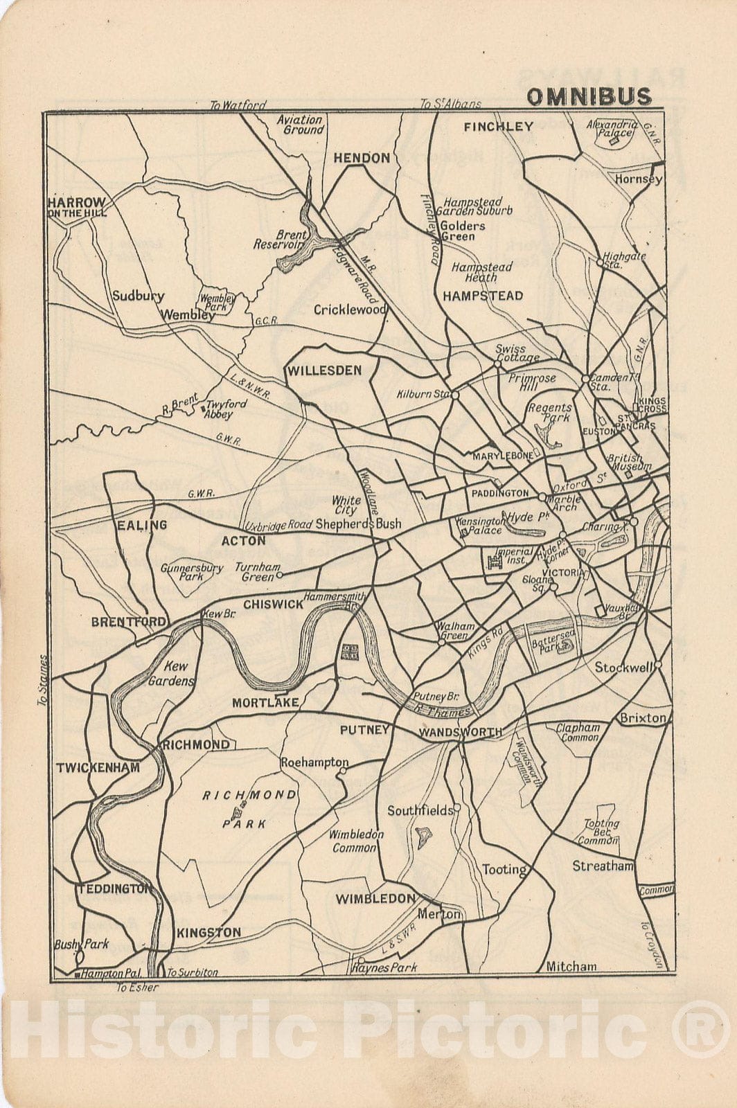 Historic Map : Europe, London 1917 Transit Cartography , Vintage Wall Art