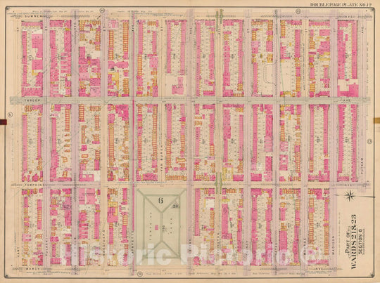 Historic Map : Brooklyn 1904 Plate 012 , Atlas Borough of Brooklyn , Vintage Wall Art