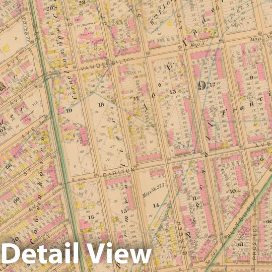 Historic Map : Robinson's Atlas City of Brooklyn, NY, Brooklyn 1886 Plate 006 , Vintage Wall Art