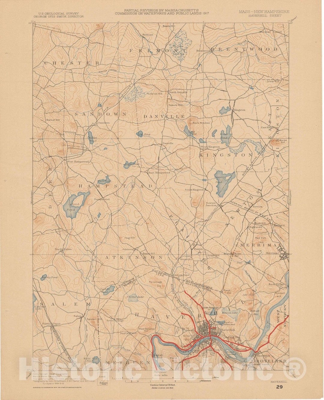 Historic Map : Eastern Massachusetts Street Railway Maps, Haverhill 1927 Transit Cartography , Vintage Wall Art