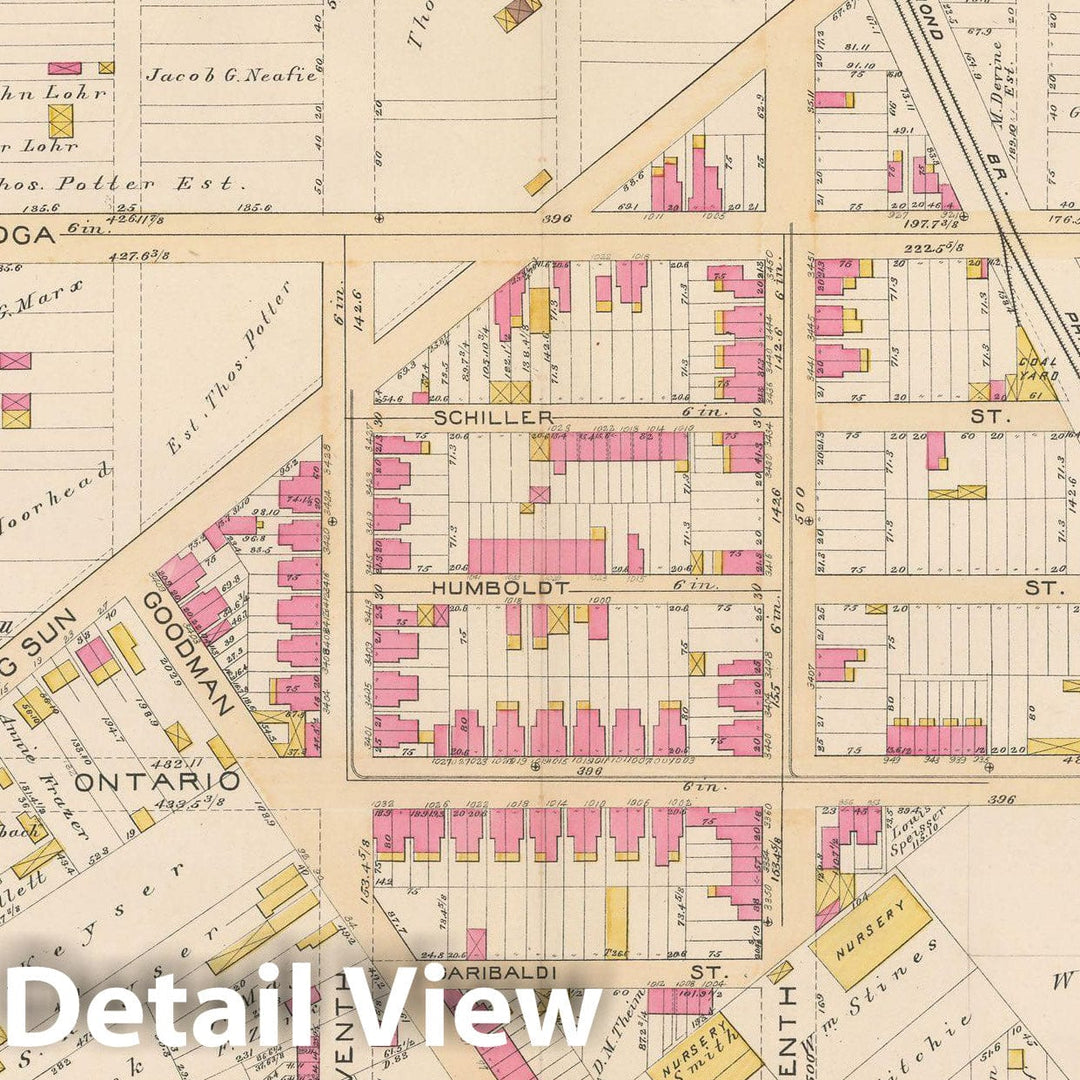 Historic Map : Atlas City of Philadelphia Volume 9 25th and 33rd Wards, Philadelphia 1891 Plate 014 , Vintage Wall Art