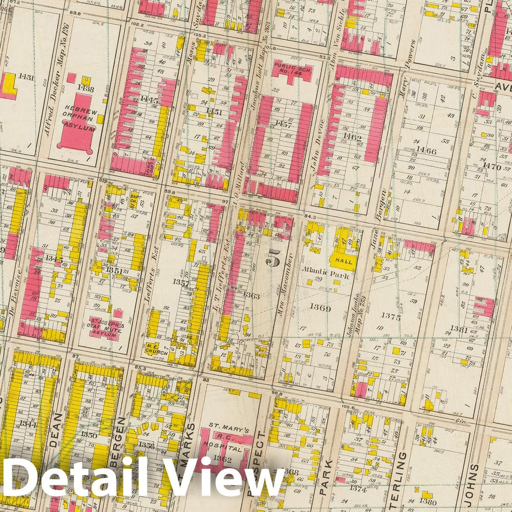 Historic Map : Vol. 1, Brooklyn 1908 Plate 024 , Atlas Borough of Brooklyn , Vintage Wall Art