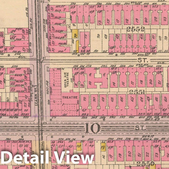 Historic Map : Borough of The Bronx, Sections 9-13, The Bronx 1928 Plate 010 , Vintage Wall Art