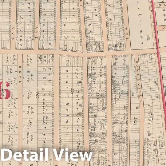 Historic Map : Combined Atlas State of New Jersey & The County of Hudson, Jersey City 1873 Plate R , Vintage Wall Art