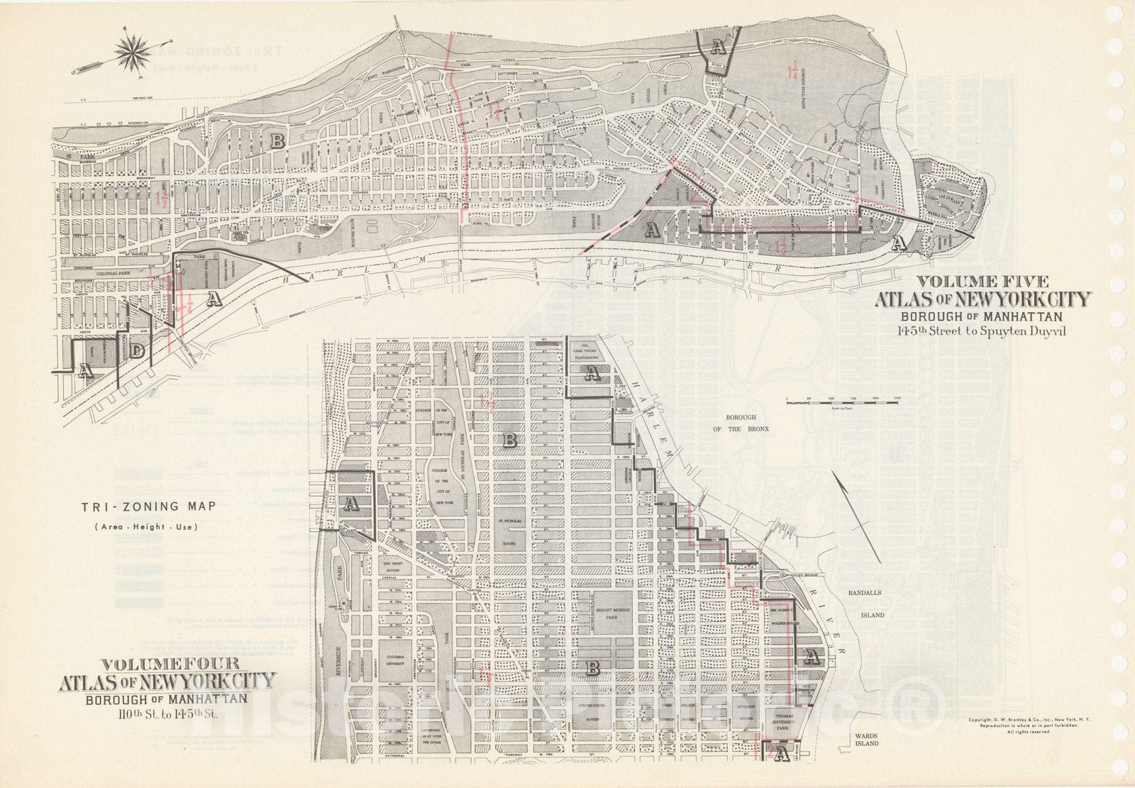 Historic Map : Manhattan Land Book 1955 - Updated Through Nov 7th, Manhattan & New York City 1955 Index Plate , v3, Vintage Wall Art