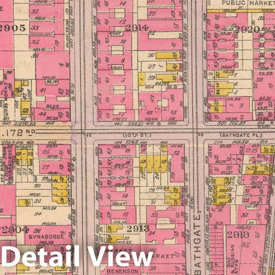 Historic Map : Borough of The Bronx, Sections 9-13, The Bronx 1928 Plate 092 , Vintage Wall Art