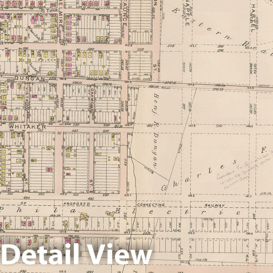 Historic Map : Atlas City of Philadelphia 35th Ward, Philadelphia 1927 Plate 013 , Vintage Wall Art