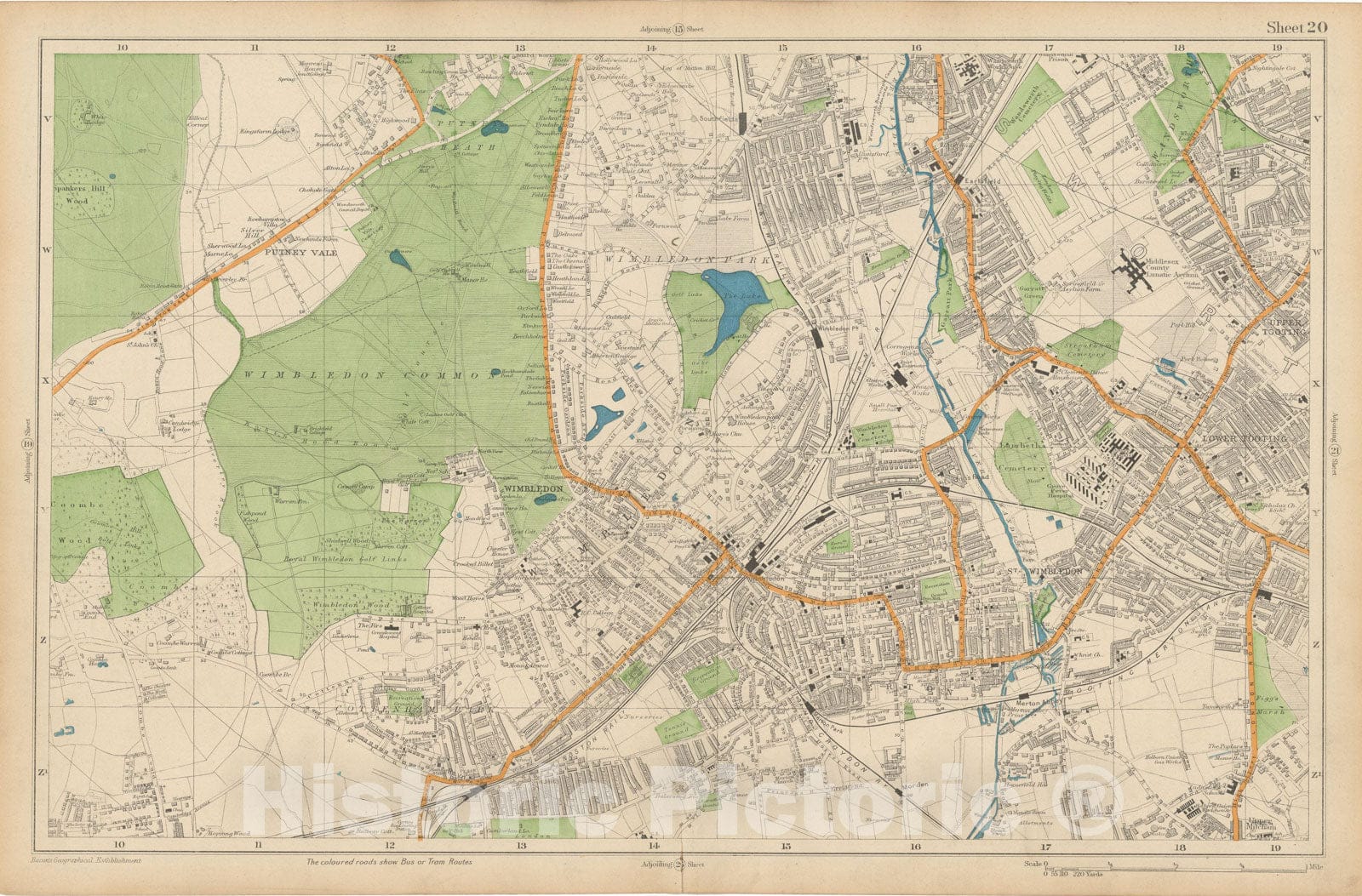 Historic Map : Europe, London 1910 Sheet 20 , Vintage Wall Art