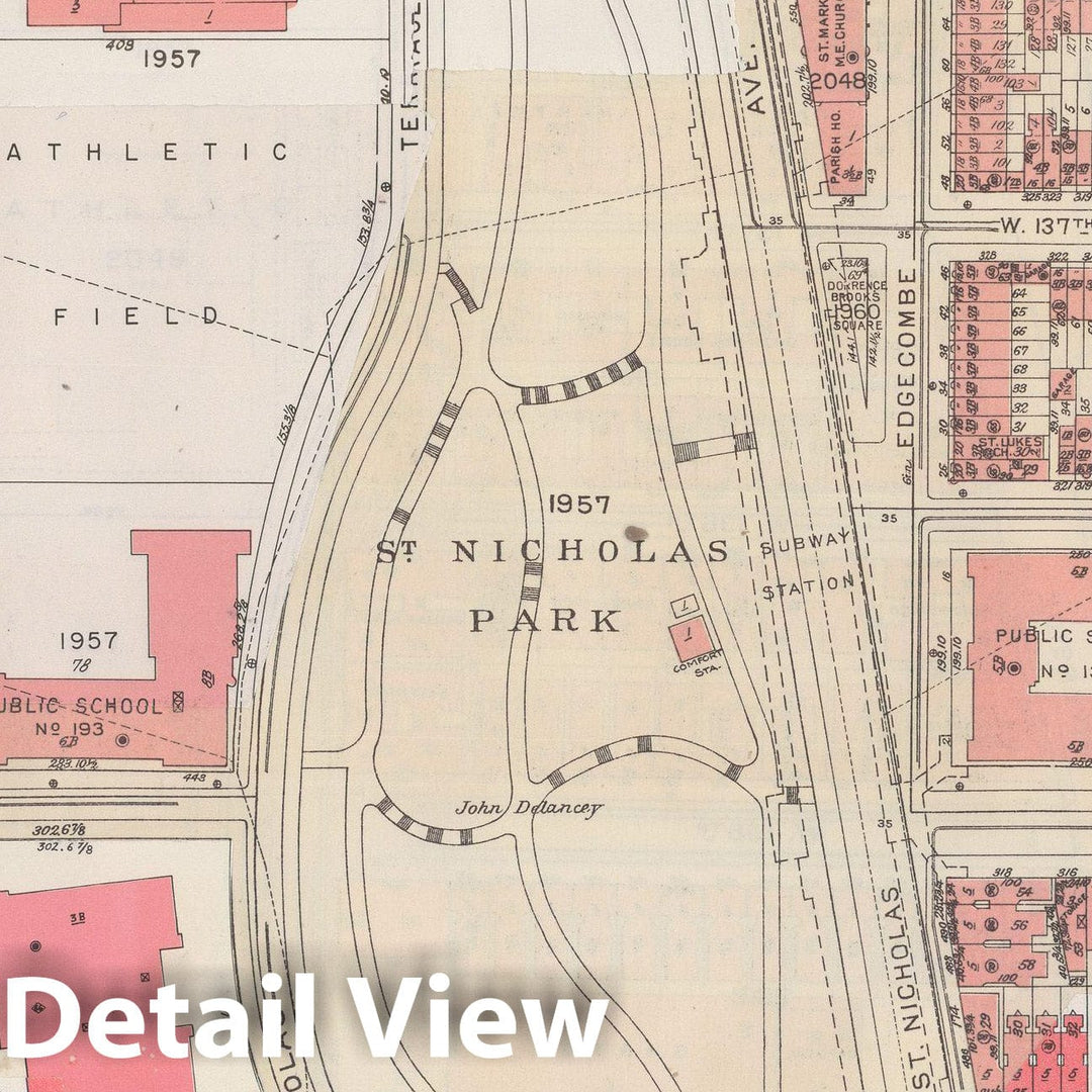 Historic Map : Manhattan Land Book 1955 - Updated Through Nov 7th, New York City 1975 Plate 150 , Vintage Wall Art