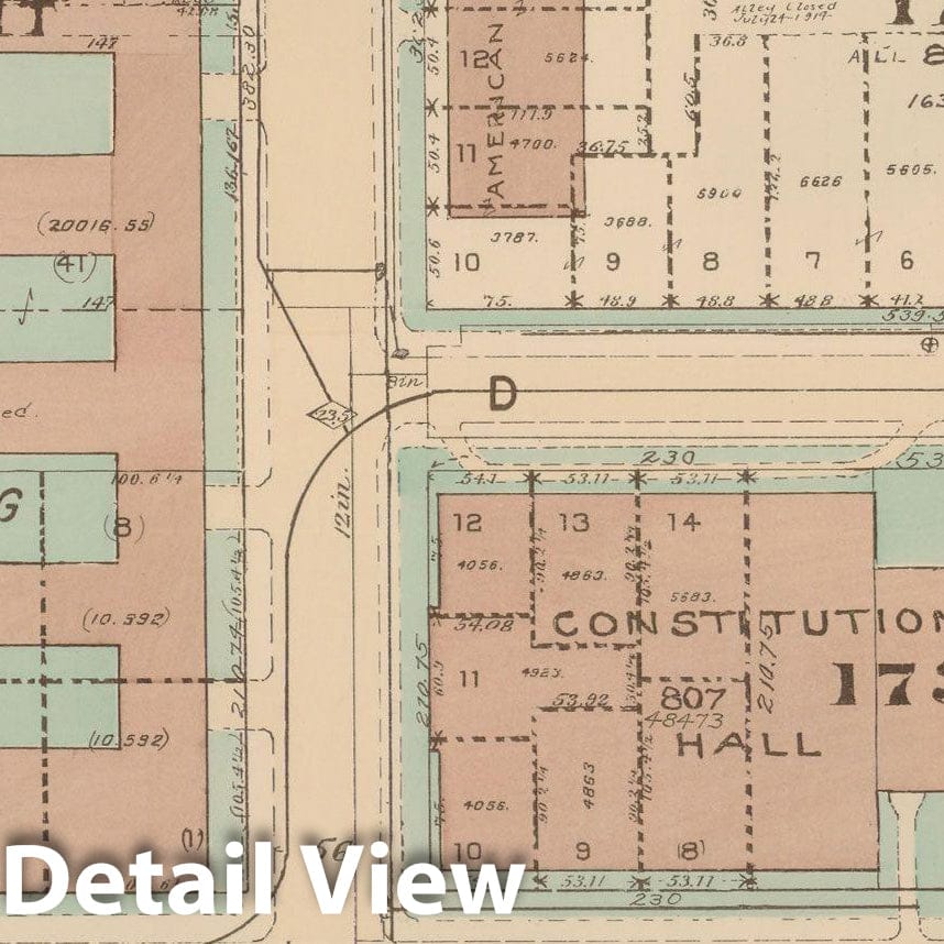 Historic Map : Atlas of Washington D.C. Volume 1 (Inner NW), Washington 1939 Plate 017 , Vintage Wall Art