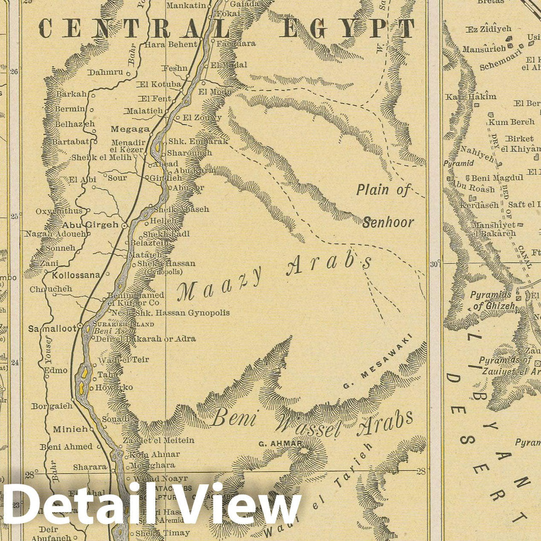 Historic Map : Egypt 1900 , Universal Atlas World , Vintage Wall Art