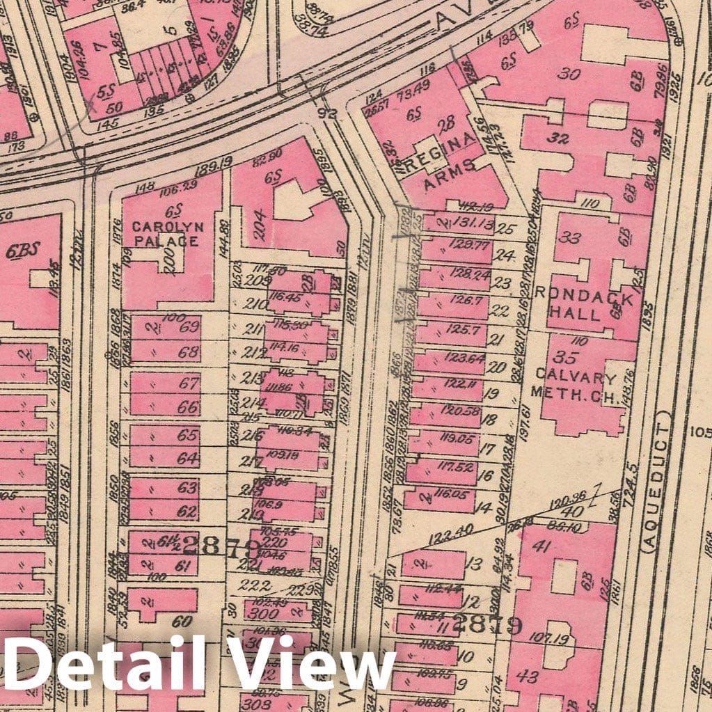 Historic Map : Borough of The Bronx, Sections 9-13, The Bronx 1928 Plate 109 , Vintage Wall Art