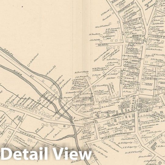 Historic Map : Farmington 1892 , Town and City Atlas State of New Hampshire , Vintage Wall Art