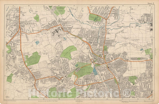 Historic Map : Europe, London 1910 Sheet 02 , Vintage Wall Art