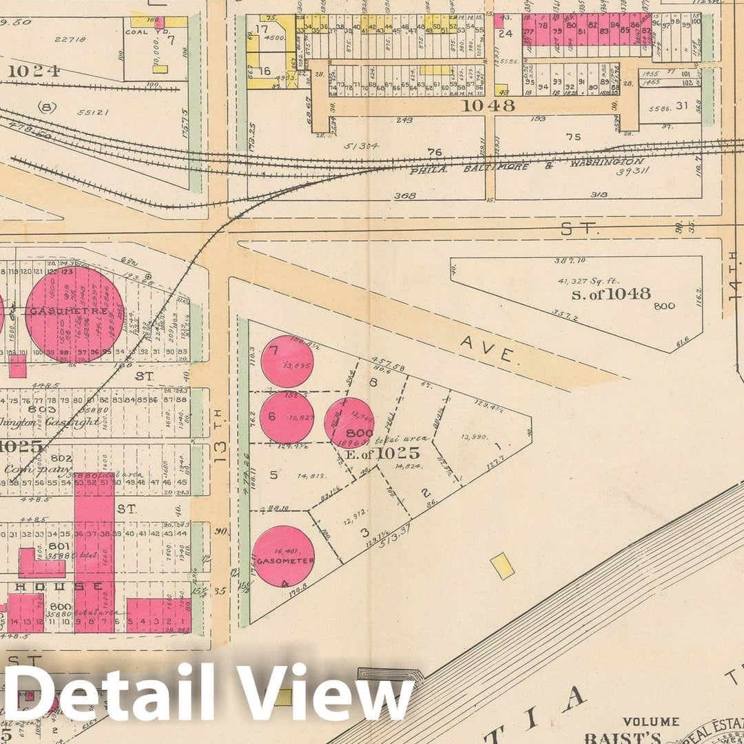 Historic Map : Atlas of Washington D.C. Volume 2 (NE, SE, SW), Washington 1928 Plate 031 , Vintage Wall Art