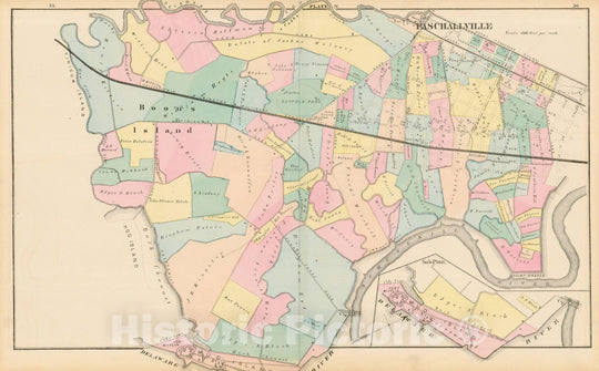 Historic Map : Atlas of West Philadelphia including the 24th & 27th Wards of the City of Philadelphia, West Philadelphia 1872 Plate N , Vintage Wall Art