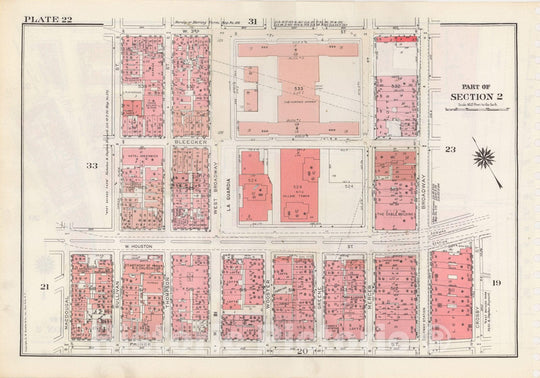 Historic Map : Manhattan Land Book 1955 - Updated Through Nov 7th, New York City 1975 Plate 022 , Vintage Wall Art