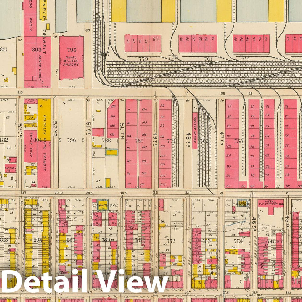 Historic Map : Vol. 1, Brooklyn 1908 Plate 033 , Atlas Borough of Brooklyn , Vintage Wall Art