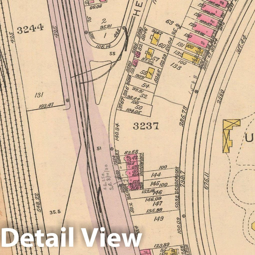 Historic Map : Borough of The Bronx, Sections 9-13, The Bronx 1928 Plate 114 , Vintage Wall Art