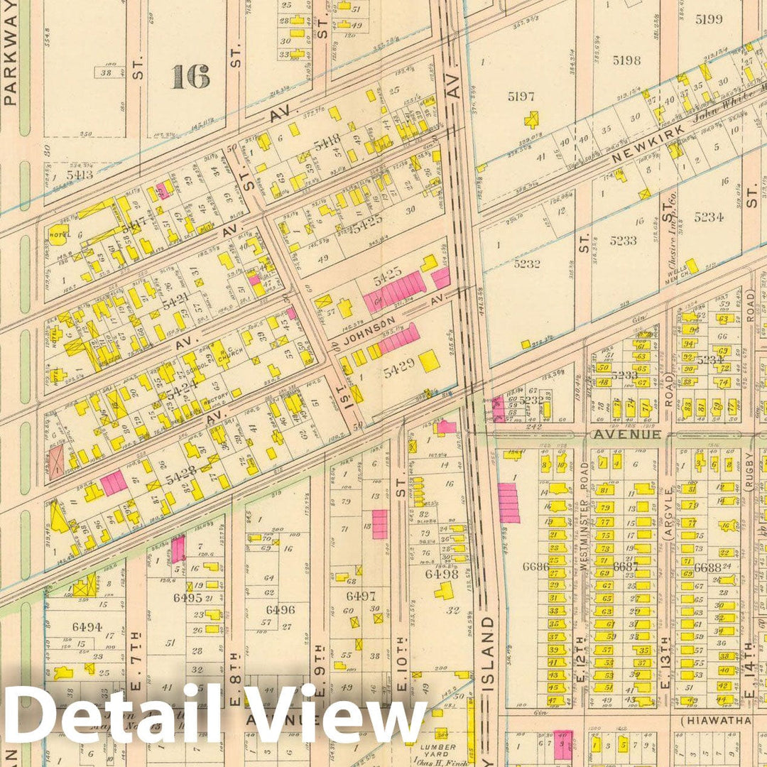 Historic Map : Vol. 2, Brooklyn 1907 Plate 021 , Atlas Borough of Brooklyn , Vintage Wall Art