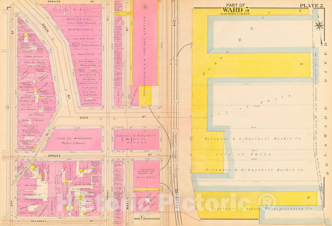 Historic Map : Philadelphia 1908 Plate 002 , Vintage Wall Art