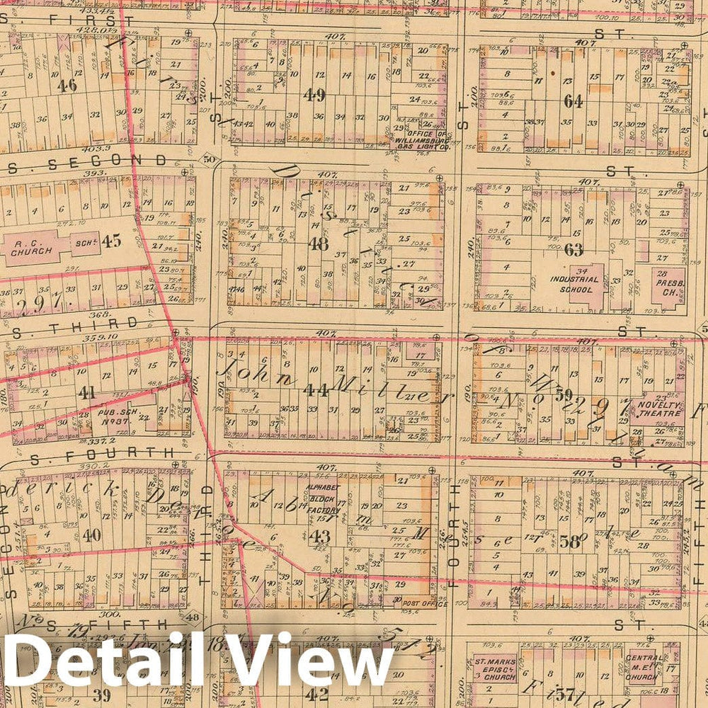 Historic Map : Atlas of Brooklyn Vols. 5 & 6, Brooklyn 1880 Vol. 6 Plate M , Vintage Wall Art