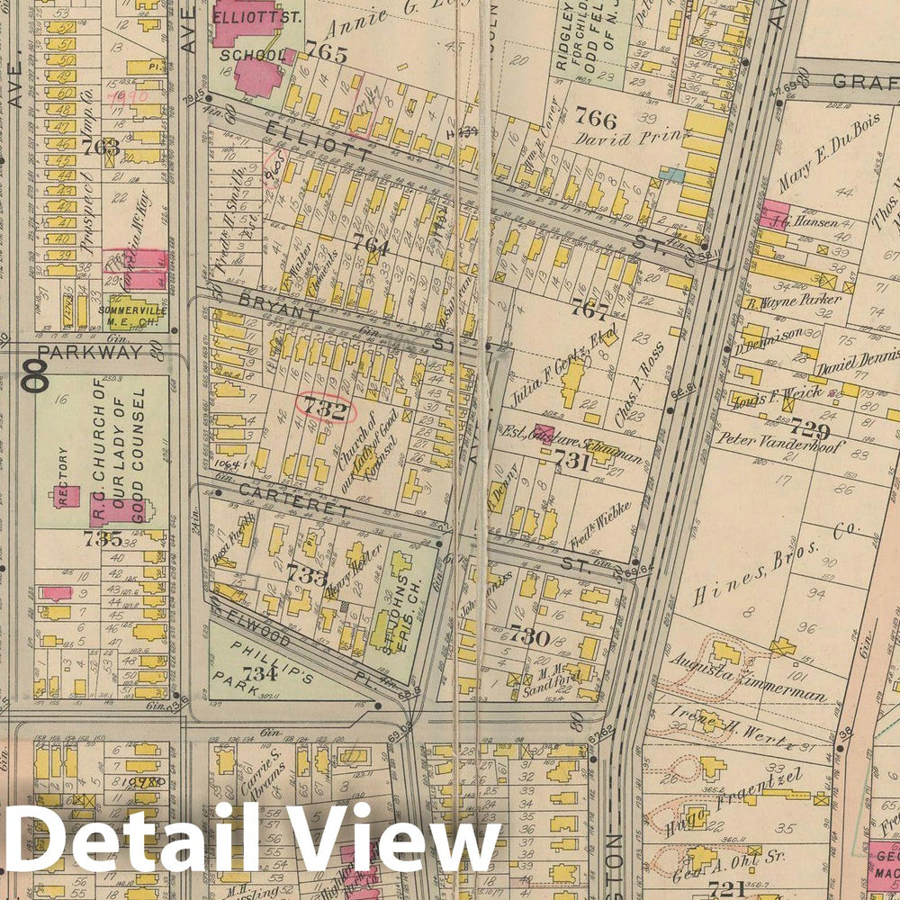 Historic Map : Atlas of Newark, Volume 1, Newark 1911 Plate 014 , Vintage Wall Art