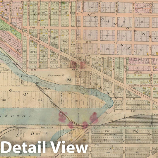 Historic Map : Real Estate Atlas of Surveys of Seattle, Seattle 1912 Plate 021 , Vintage Wall Art