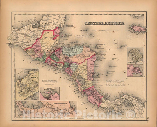 Historic Map : General Atlas (Of The World), North America 1857 , Vintage Wall Art