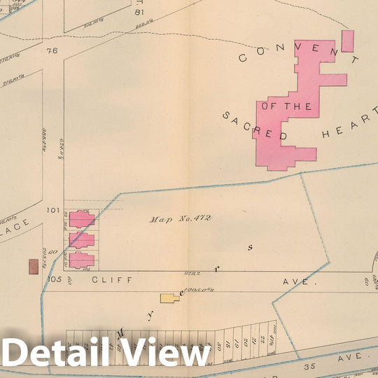 Historic Map : Atlas City of New York, Vol 2 ... 12th Ward, 2nd Ed., Manhattan 1884 Plate 023 , Vintage Wall Art