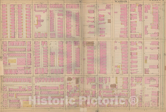 Historic Map : Atlas City of Philadelphia, Vol. 3, Philadelphia 1886 Plate O , Vintage Wall Art