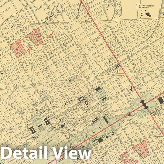 Historic Map : Washington D.C. (Dist. of Columbia), Washington 1903 , Vintage Wall Art