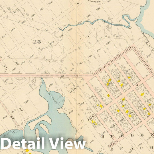 Historic Map : Vol. 2, Brooklyn 1907 Plate 038 , Atlas Borough of Brooklyn , Vintage Wall Art