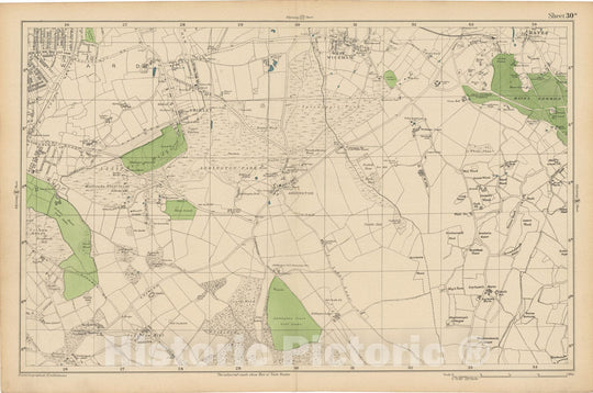 Historic Map : Europe, London 1910 Sheet 30A , Vintage Wall Art