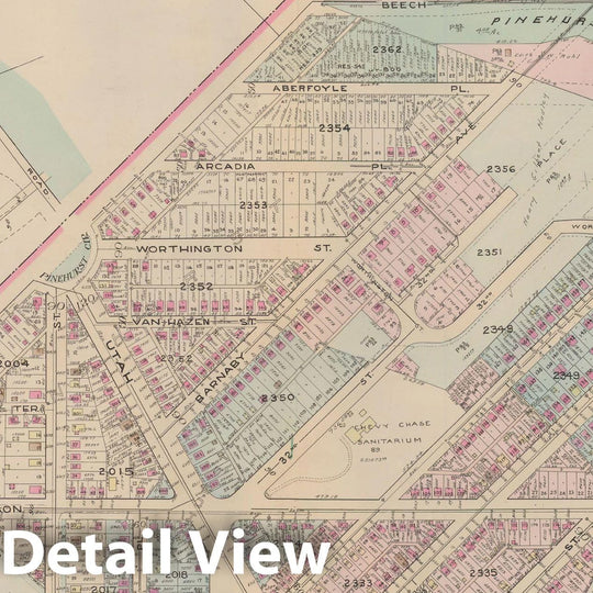 Historic Map : Atlas of Washington D.C. Volume 3 (Outer NW), Washington 1937 Plate 036 , Vintage Wall Art