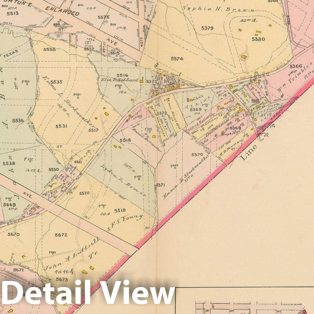 Historic Map : Atlas of Washington D.C. Volume 4 (NE, SE), Washington 1907 Plate 019 , Vintage Wall Art