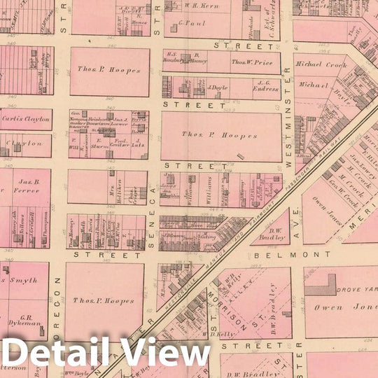 Historic Map : Atlas of West Philadelphia including the 24th & 27th Wards of the City of Philadelphia, West Philadelphia 1872 Plate G , Vintage Wall Art