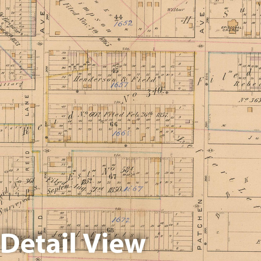 Historic Map : Atlas of Brooklyn Vol. 1, Brooklyn 1880 Plate F , Vintage Wall Art