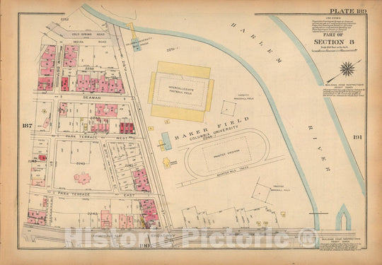 Historic Map : Land Book of the Borough of Manhattan, City of NY, Manhattan 1925 Plate 189 , Vintage Wall Art