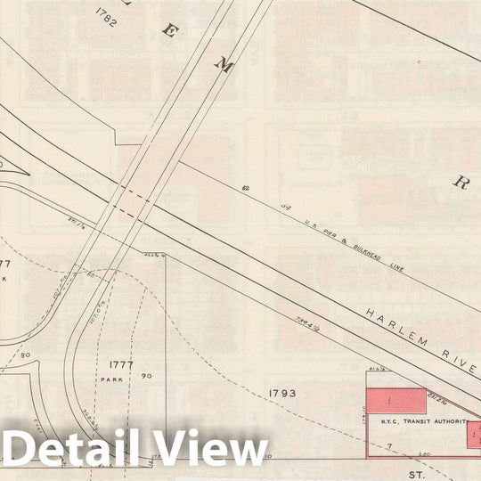 Historic Map : Manhattan Land Book 1955 - Updated Through Nov 7th, New York City 1975 Plate 148 , Vintage Wall Art